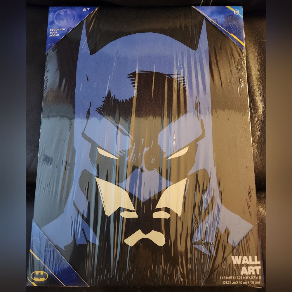 Blue and Black Batman Wall Art
